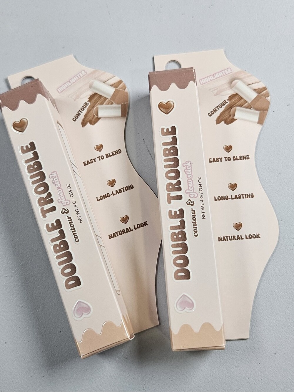 Kara Beauty Double Trouble Contour+Glow Stick ASH BROWN - Bundle Of 2